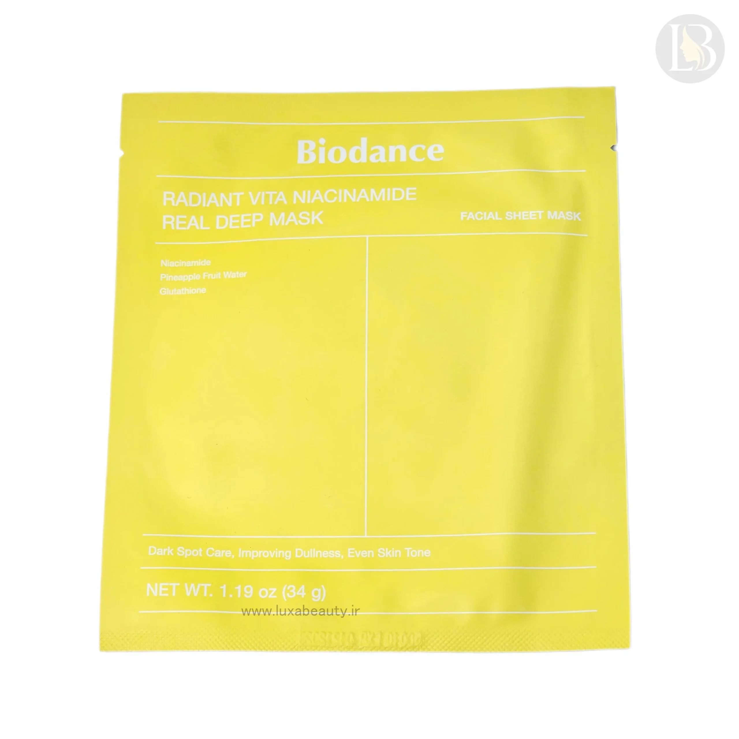 ماسک صورت ویتامینی Biodance با ترکیب نیاسینامید و هیالورونیک اسید